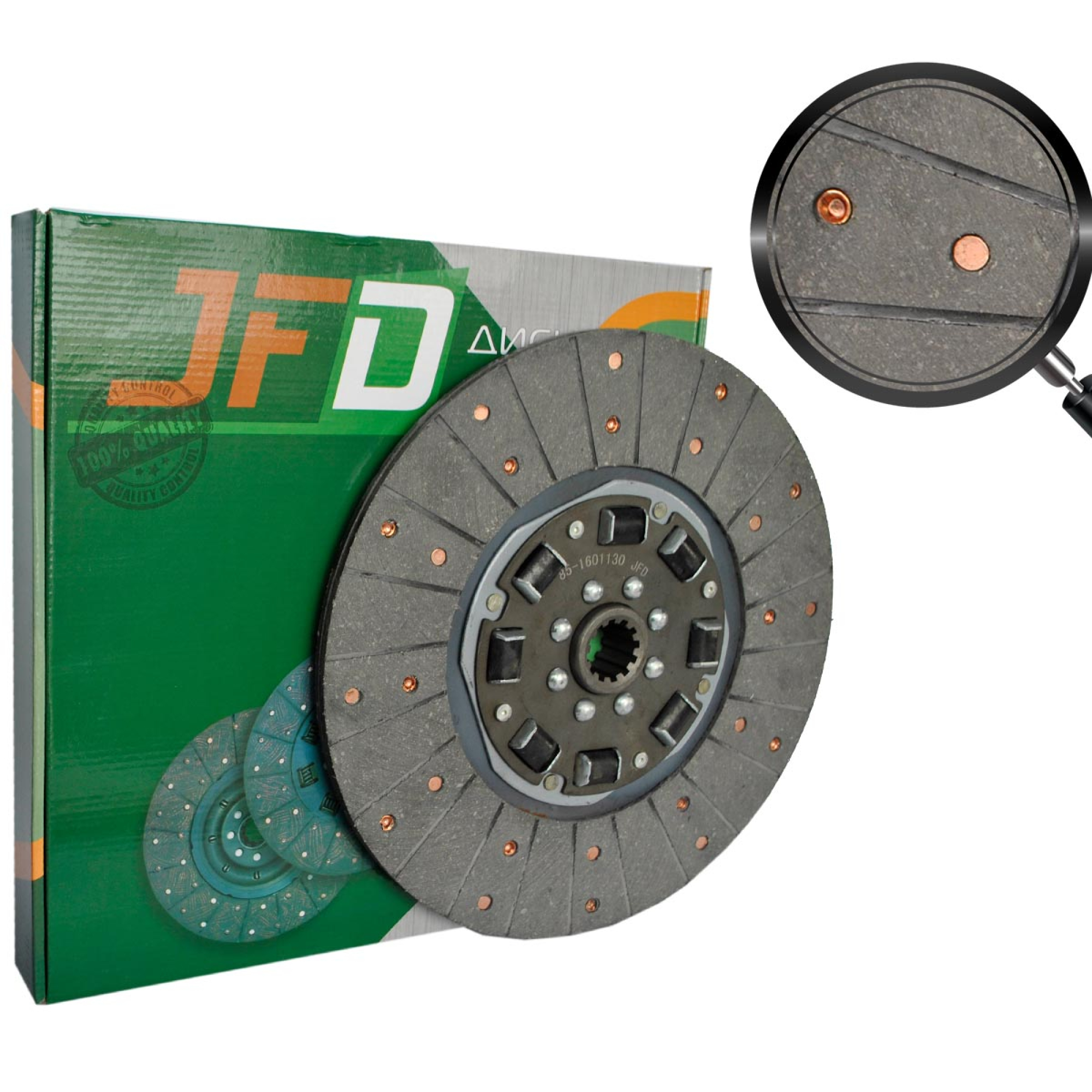 Диск зчеплення МТЗ-80 70-1601130 (85-1601130)(на гумових пружинах з азбестовими накладками) (JFD)