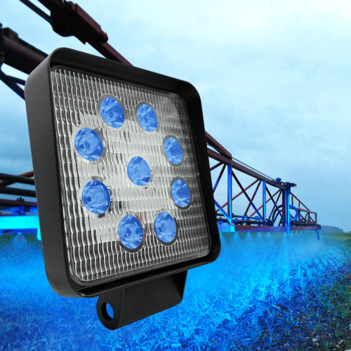 27W/15 (9x3W/СИНЬОГО СВІТЛА, квадратний корпус)1600 lm LED