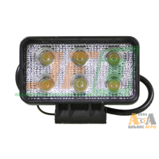 18W/60 (6x3W/широкий промінь, прямокутний корпус)1320 lm LED Фара робоча JFD-1046 55мм (GF-006Z03B)