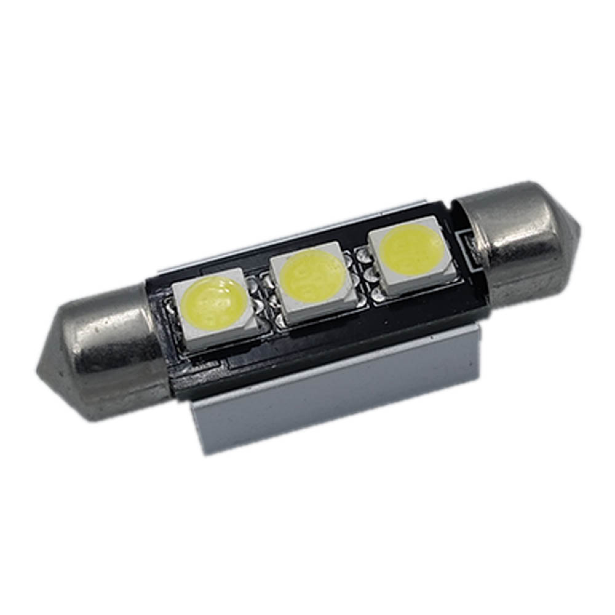 Лампа LED софітна SV8.5; 2,2W; 12V; 3 - діода; D-13 mm; L-39mm. (уп. 50 шт)