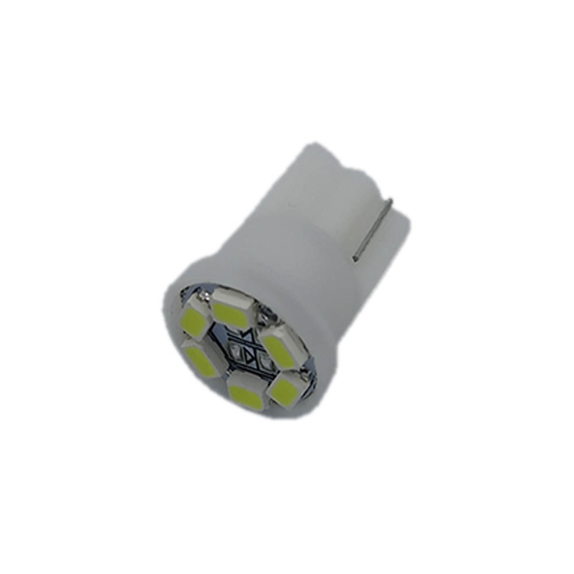 Лампа LED безцокольна T10; 0.35W; 12-V; 6 діодів;D-11,5 mm; L-17 mm (уп. 200 шт)