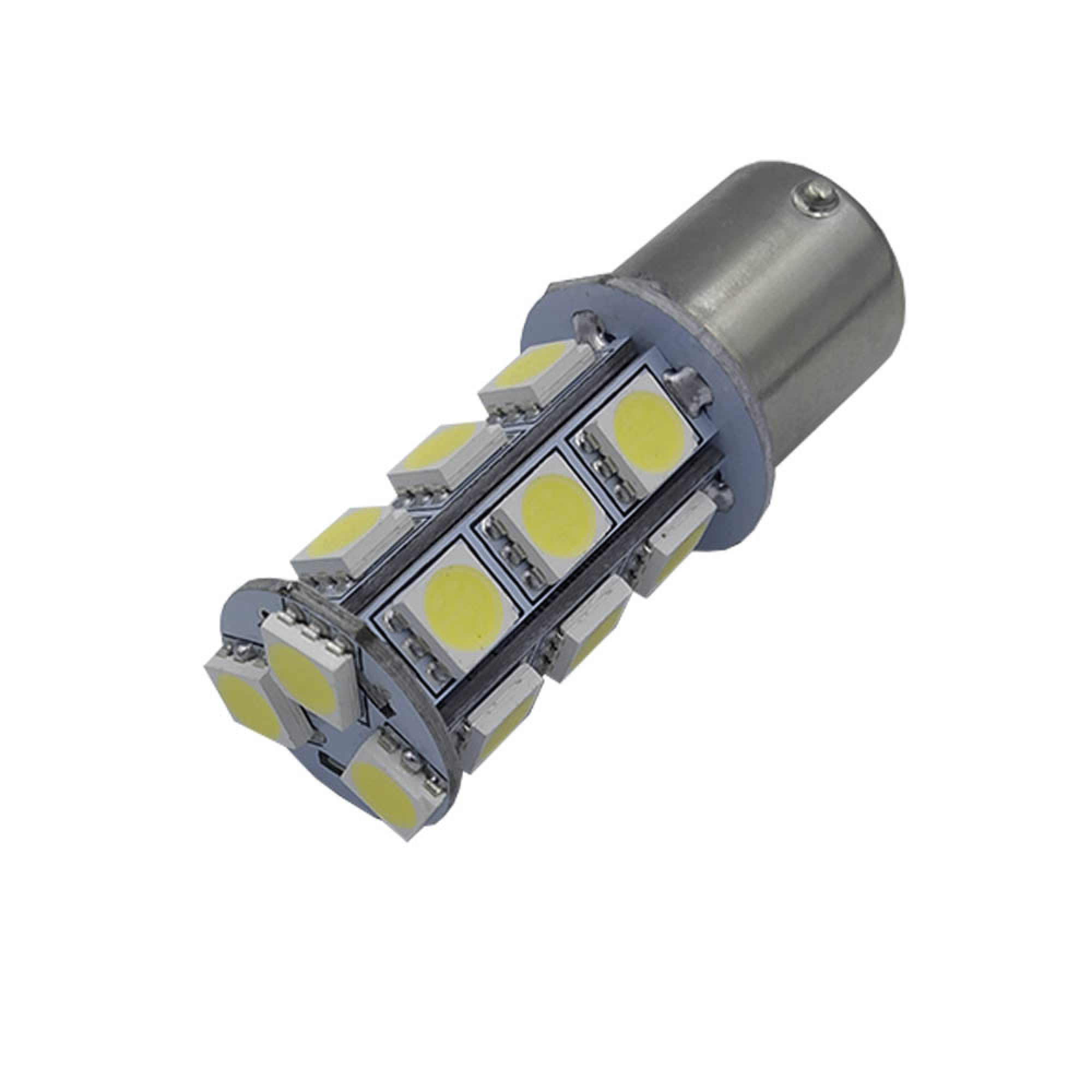 Лампа LED цоколь одноконтактний BA15S; 1.66W; 12-V; 18 діодів;D-18 mm; L-52 mm (уп. 24 шт)