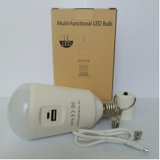 LED Лампочка з акумулятором 100-265V 7W (4h-6h) з USB зарядкою